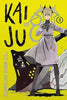 Book cover of 'Kaiju' with a character in a school uniform against a yellow background