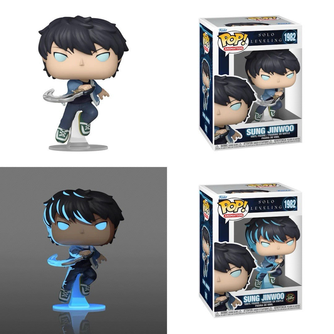 Funko Pop Solo Leveling Sung Jinwoo & Chase Bundle