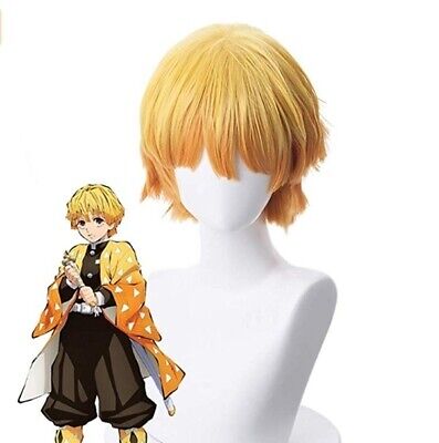 Yellow wig of an anime character from Demon Slayer series