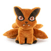 Plush toy resembling a fox with an angry expression on a white background
