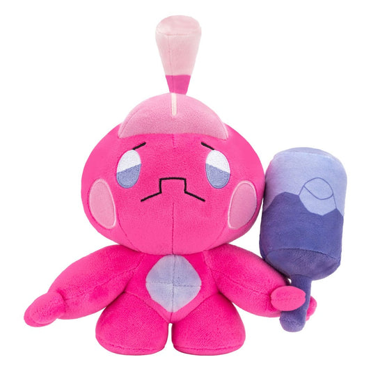 Pokémon Tinkatink plush figure with pink body and hammer