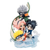 Four animated character figurines on a white background