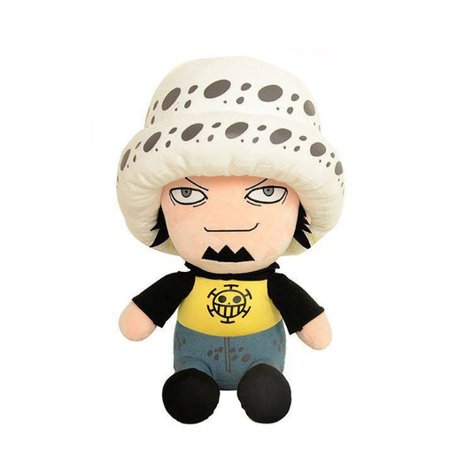 Plush toy with character design on a white background
